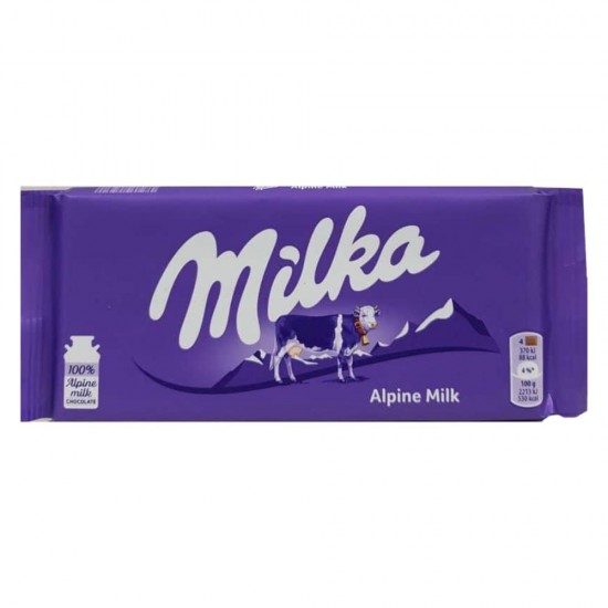 Ciocolata Milka Alpine cu Lapte, 100 g