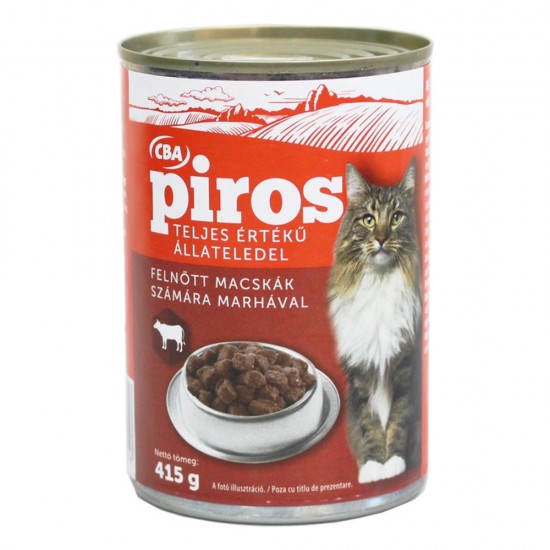 Conserva pentru Pisici Piros, Carne de Vita, 415 g