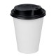 Capace Negre din Plastic, pentru Pahare din Carton 7 OZ, 100 Buc/Bax, Capace din Plastic pentru Pahare, Capace pentru Pahare 7 Oz, Capace din Plastic Negre, Capace Albe din Plastic pentru Pahare