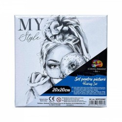 Panza pentru Pictura Predesenata pe Sasiu, Model My Style, School Friendly Sf Art, Dimensiune 200x200 mm