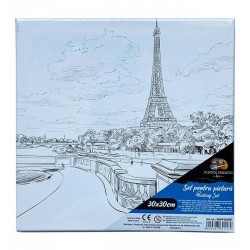 Panza pentru Pictura Predesenata pe Sasiu, Model Paris, School Friendly Sf Art, Dimensiune 300x300 mm