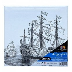 Panza pentru Pictura Predesenata pe Sasiu, Model Conac, School Friendly Sf Art, Dimensiune 300x300 mm