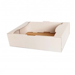 Cutii cu Autoformare din Carton Micro Albit Lucios, Dimensiuni 260x190x65 mm, 100 Buc/Set