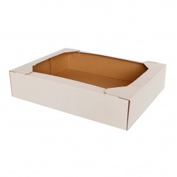 Cutii cu Autoformare din Carton Micro Albit Lucios, Dimensiuni 300x230x60 mm, 100 Buc/Set