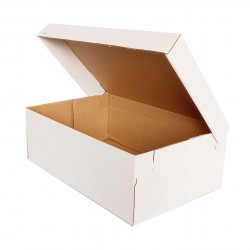 Cutii cu Autoformare din Carton Micro Albit Lucios, Dimensiuni 290x180x100mm, 50 Buc/Set