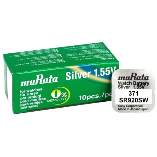 Baterii de Ceas 371 (OXID DE ARGINT) AG 6, 10 Buc/Set