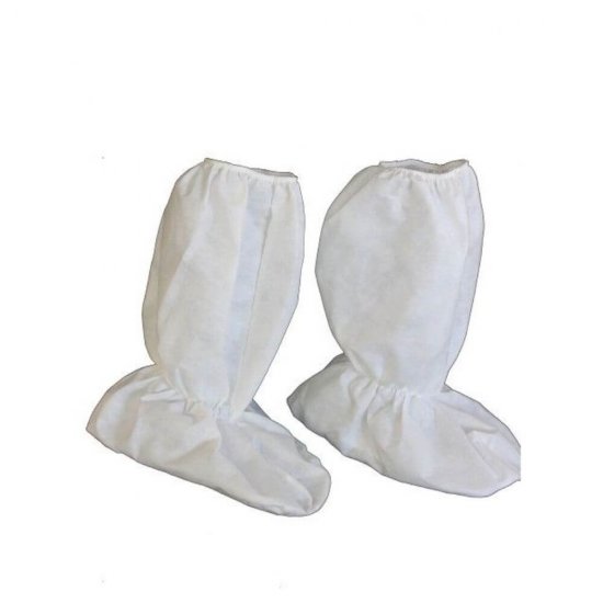 Acoperitori Pantofi Tip Cizma, M, 20 Buc/Set, Polipropilena, Inaltime 50 cm, Culoare Alba, Acoperitori pentru Incaltaminte, Acoperitoare de Unica Folosinta pentru Pantofi, Acoperitoare Protectie Pantofi, Botosei cu Elastic