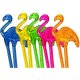 Amestecatoare Cocktail Flamingo, 25 Buc/Set, Plastic, Inaltime 15 cm, Multicolor, Amestecatoare de Plastic pentru Bauturi, Amestecatoare pentru Cocktail, Amestecatoare Decorative Bauturi, Accesorii pentru Cocktail, Amestecatoare si Ornamente Bar