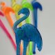 Amestecatoare Cocktail Flamingo, 25 Buc/Set, Plastic, Inaltime 15 cm, Multicolor, Amestecatoare de Plastic pentru Bauturi, Amestecatoare pentru Cocktail, Amestecatoare Decorative Bauturi, Accesorii pentru Cocktail, Amestecatoare si Ornamente Bar