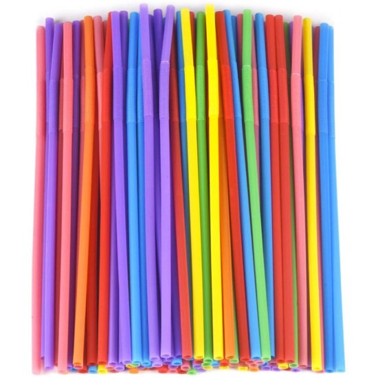 Paie Flexibile Jumbo, Ambalate Individual, 7x235 mm, 1000 Buc/Set, Diverse Culori, Paie din Plastic, Paie Catering, Paie pentru Petreceri, Paie din Plastic Simple, Accesorii pentru Bar, Accesorii pentru Petreceri, Paie din Plastic Flexibile