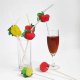 Paie din Plastic cu Fructe OTI, 250x5 mm, 100 Buc/Set, Multicolor, Paie Ornamentale cu Fructe, Paie Fantezie, Paie Decorative, Paie pentru Petreceri, Paie cu Ornamente, Articole pentru Aniversari si Petreceri, Paie pentru Cocktail
