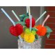  Paie din Plastic cu Fructe OTI, 250x5 mm, 100 Buc/Set, Multicolor, Paie Ornamentale cu Fructe, Paie Fantezie, Paie Decorative, Paie pentru Petreceri, Paie cu Ornamente, Articole pentru Aniversari si Petreceri, Paie pentru Cocktail