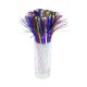 Paie din Plastic cu Palmier OTI, 250x5 mm, 100 Buc/Set, Multicolor Fluorescent, Paie Fantezie din Plastic, Paie Decorative, Paie pentru Petreceri, Paie cu Ornament Palmier, Articole pentru Aniversari si Petreceri, Paie pentru Cocktail, Paie cu Palmier