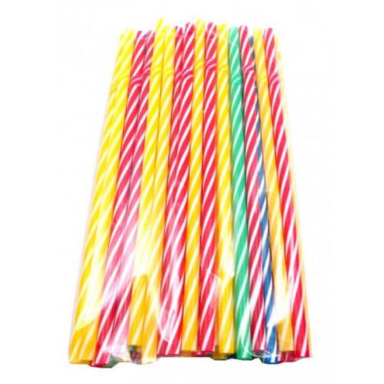 Set 100 Paie Flexibile, 240x5 mm, Linii Spiralate, Diverse Culori Fluorescente, Paie de Baut din Plastic, Paie Plastic pentru Sucuri, Paie de Baut pentru Bar, Paie din Plastic, Paie Catering, Paie pentru Petreceri, Accesorii pentru Bar