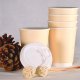 Capace Biodegradabile, Ø 80mm, 50 Buc/Set, pentru Pahare de 8 Oz (240ml), Capace Albe din PLA - Capace Ecologice