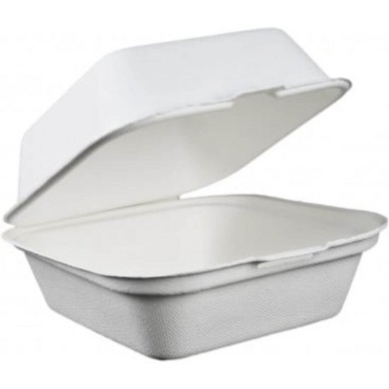 Cutie Meniu Biodegradabila, 600 ml, 50 Buc/Set, Trestie de Zahar, Cutie Meniu Biodegradabila din Trestie de Zahar, Cutie Meniu Biodegradabila, Cutie Reciclabila Meniu, Cutii Meniu Biodegradabile de Unica Folosinta