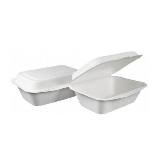 Cutie Meniu Biodegradabila, 600 ml, 50 Buc/Set, Trestie de Zahar, Cutie Meniu Biodegradabila din Trestie de Zahar, Cutie Meniu Biodegradabila, Cutie Reciclabila Meniu, Cutii Meniu Biodegradabile de Unica Folosinta