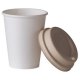 Capace Biodegradabile, Ø 90mm, 50 Buc/Set, pentru Pahare de 8 Oz (240ml), Capace Natur din PLA - Capace Ecologice