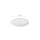 Capace Biodegradabile , Ø 90mm, 50 Buc/Set, Capace Transparente Plate cu Gaura din PLA- Capace Ecologice