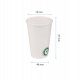 Pahare Biodegradabile Albe cu Logo Verde, 6 Oz (180 ml), Carton cu PLA, 50 Buc/Set - Pahare Ecologice 