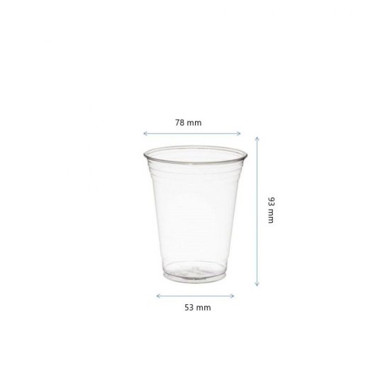Pahare Biodegradabile Transparente din PLA, Capacitate 270 ml, 50 Buc/Set - Pahare Ecologice