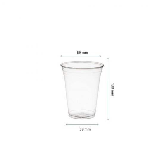 Pahare Biodegradabile Transparente din PLA, Capacitate 480 ml, 50 Buc/Set - Pahare Ecologice