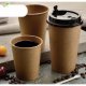 Pahare Biodegradabile Kraft Natur, 8 Oz (240 ml) din Carton cu PLA, 50 Buc/Set, Interior Natur - Pahare Ecologice