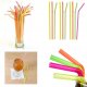 Set 100 Paie Flexibile, 240x5 mm, Diverse Culori Fluorescente, Paie din Plastic, Paie Catering, Paie pentru Petreceri, Accesorii pentru Bar
