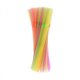 Set 100 Paie Flexibile, 240x5 mm, Diverse Culori Fluorescente, Paie din Plastic, Paie Catering, Paie pentru Petreceri, Accesorii pentru Bar
