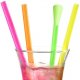 Set 500 Paie cu Lingurita, 210x6 mm, Diverse Culori Fluorescente, Paie din Plastic, Paie Catering, Paie pentru Petreceri, Accesorii pentru Bar