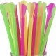 Set 500 Paie cu Lingurita, 210x6 mm, Diverse Culori Fluorescente, Paie din Plastic, Paie Catering, Paie pentru Petreceri, Accesorii pentru Bar
