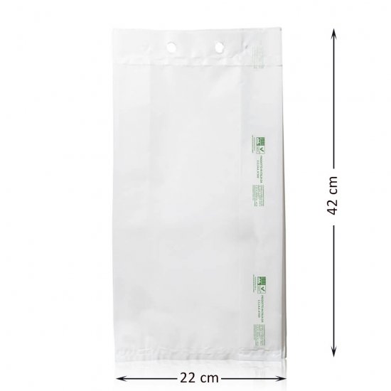 Pungi Biodegradabile, Dimensiune 22x11x42 cm, 500 Buc/Bax, pentru Fructe si Legume, cu Top Perforat,  Culoare Alba, Pungi Compostabile, Sacose Bio, Pungi Biodegradabile, Pungi Bio, Sacose Compostabile, Pungi Ecologice, Pungi Reciclabile, Sacose Eco