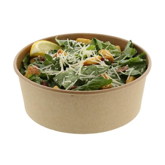 Bol Mediu din Carton pentru Salata, 769 ml, 50 Buc/Set, Boluri pentru Salata, Boluri din Carton Natur pentru Paste, Bol din Carton de Unica Folosinta, Boluri din Carton pentru Catering