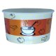 Bol pentru Supa din Carton Imprimat cu Capac, 11x7 cm, 100 Buc/Bax - Caserole Catering