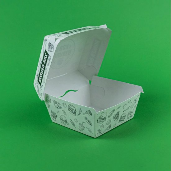 Set 100 Cutii Hamburger Bis Bags, 13x13x9.5 cm, Urban Box, Alb, Cutie Hamburger, Cutie Burger, Set Cutii Hamburger, Set Cutii Burger, Cutii Carton Hamburger, Cutii Carton Burger, Cutii Livrare Domiciliu, Cutii Carton Livrare, Cutii Fast Food