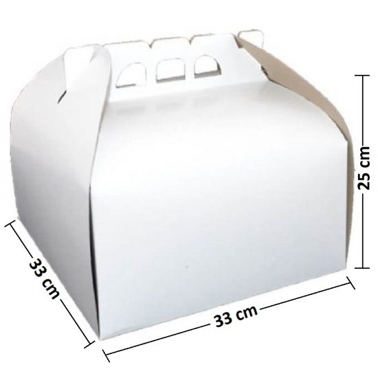 Cutii Tort OTI, 33x33x25 cm, 25 Buc/Bax, Carton Duplex, Culoare Alba, Cutie pentru Tort, Cutie din Carton Tort, Cutii din Carton Torturi, Cutie Torturi, Cutie din Carton Torturi, Cutii Albe Tort, Cutie Alba Tort, Ambalaje Cofetarie