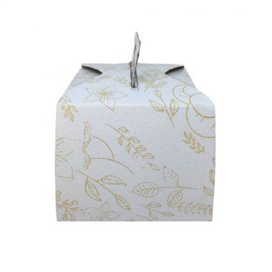 Cutii pentru Prajituri Model Floral, 11x11 cm, 25 Buc/Bax, Carton Duplex - Ambalaj Cofetarie