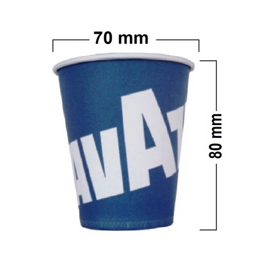 Pahare din Carton 6.5 Oz Model Lavazza New (166 ml), 100 Buc/Bax - Pentru Bauturi Calde 