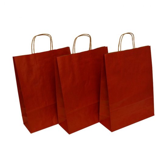 Sacose Hartie, 32x12x41 cm, 100 Buc/Bax, Bordo, Sacosa Cadou cu Maner, Plasa Hartie, Sacosa Hartie Kraft Natur, Ambalaj Cadou cu Maner, Sacosa Unicolor