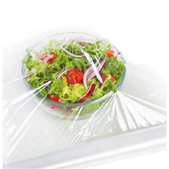 Folie Stretch Alimentara OTI, 45cm x 300m, Folie din Plastic Transparenta pentru Alimente, Folie Alimentara pentru Catering, Folii Alimentare Transparente, Folii Stretch Alimentare