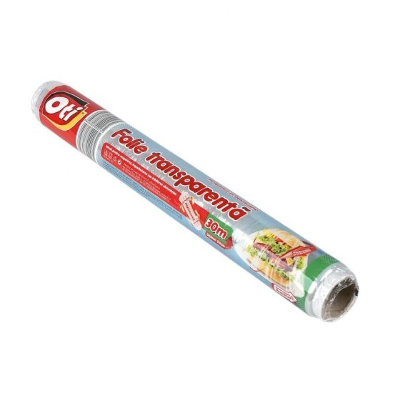 Folie Stretch Alimentara OTI, 30cm x 30m, Folie din Plastic Transparenta pentru Alimente, Folie Alimentara pentru Uz Casnic, Folii Alimentare Transparente, Folii Stretch Alimentare