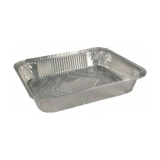 Caserole Aluminiu, 920 ml, 100 Buc/Set, 215x147x43 mm, Dreptunghiulare, Caserola Aluminiu de Unica Folosinta, Caserola pentru Catering, Caserole pentru Fast-Food, Caserole Dreptunghiulare de Aluminiu, Set de Caserole din Aluminiu, Vesela Unica Folosinta
