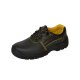 Pantofi de Protectie PROTEK Marime 43, cu Bombeu Metalic, Piele de Bovina, Negru/Galben, Pantofi cu Intaritura Metalica in Varf, Pantofi de Lucru cu Varf de Metal, Pantofi de Santier din Piele, Pantofi de Lucru Marimea 43, Incaltaminte Protectia Muncii