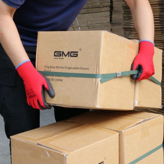 Manusi Protectie Sentosa Blade M5, Marimea M, Poliester, Manusi Protectia Muncii, Manusi de Protectie din Poliester, Manusi Protectie pentru Maini, Manusi din Poliester Blade, Manusi Rosii de Protectie