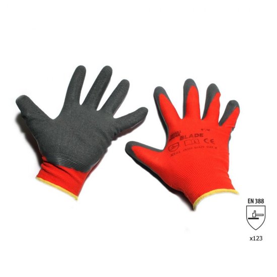 Manusi Protectie Sentosa Blade M5, Marimea M, Poliester, Manusi Protectia Muncii, Manusi de Protectie din Poliester, Manusi Protectie pentru Maini, Manusi din Poliester Blade, Manusi Rosii de Protectie