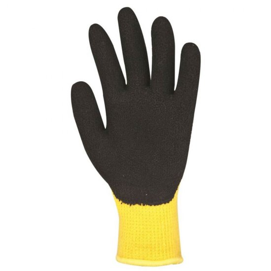 Manusi Protectie Petrax Winter M17, 10/XL, Nylon 15 g, Latex, Galben/Negru, Manusi de Protectie Cauciucate, Manusi de Protectie Mari, Manusi de Protectie Nylon si Latex, Manusi de Protectie cu Palma si Degete Imersate in Latex Incretit
