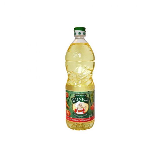 Ulei de Floarea Soarelui Bunica Untdelemn, 1L, 6 Buc/Bax, Ulei Bunica, Ulei Rafinat, Ulei pentru Gatit, Ulei de Calitate, Ulei de Floarea Soarelui de Calitate, Ulei de Floarea Soarelui Natural