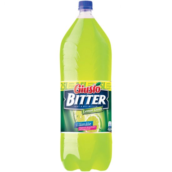 Bax 4 Sticle Suc Bitter Lemon Giusto, 2.5 L, PET, Suc Citrice, Sucuri, Sucuri Carbogazoase, Sucuri Fructe, Suc Fructe