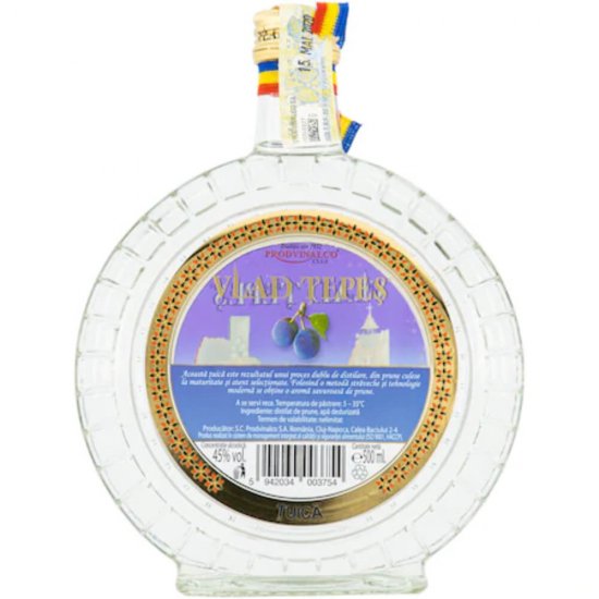 Tuica de Prune Vlad Tepes 45%, 0.5 L, Tuica, Tuica de Fructe, Tuica Vlad Tepes, Vlad Tepes Tuica, Tuica Alba, Tuica Alcool, Tuica Bautura, Tuica Naturala, Bautura Spirtoasa, Bauturi Spirtoase, Tuica Buna