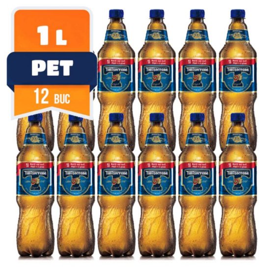 Bere Blonda Timisoreana, 1L, 12 Buc/Bax, Bere Blonda Timisoreana la PET, Bere Blonda 1L Timisoreana, Bax de Bere Blonda la Pet Timisoreana, Pet-uri de Bere Blonda Timisoreana